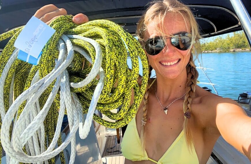SHE INSTALLS new Running Rigging! In-mast furling mainsail on a Beneteau [ep 60]