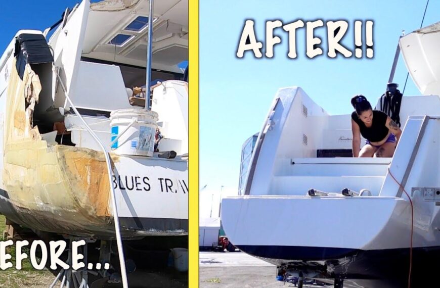 HOW WE TRANSFORMED OUR SALVAGE BOAT TRANSOM! – Episode 103