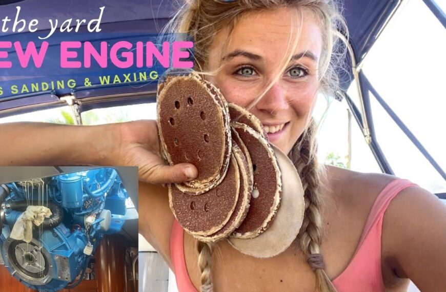 [another] NEW engine! & sanding and waxing a boat [ep 6]